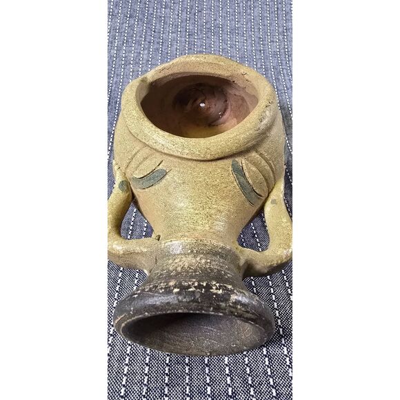 Small Clay Chiminea Vintage Terracotta Mini Tea Light Votive Tabletop Art - Picture 6 of 8